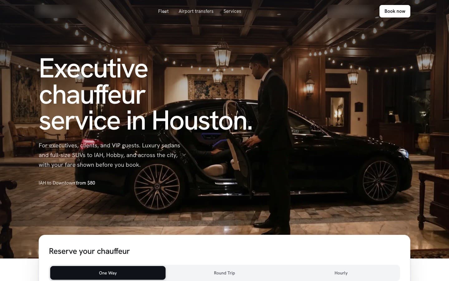 Chauffeur Booking Platform screenshot